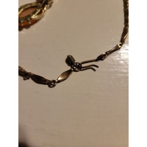 Vintage MCM Peach Moonglow Thermoset Necklace Choker 16" - Picture 6 of 7